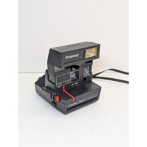 Polaroid Red Stripe One Step Flash Instant 600 Film Camera
